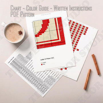 Letter D Name Pillow Cover CROCHET PATTERN