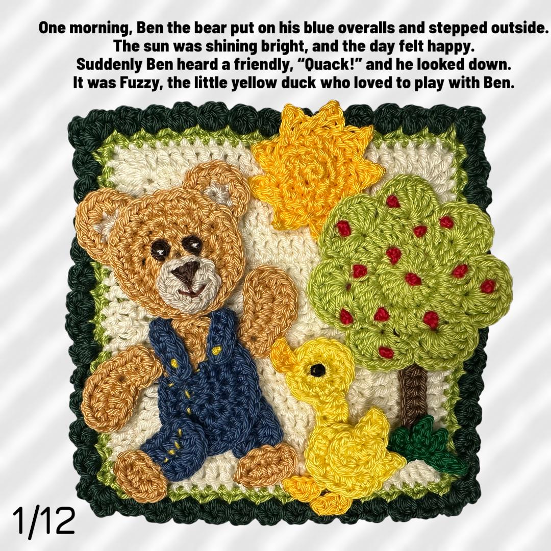 Granny Square Bear Storyteller Crochet
