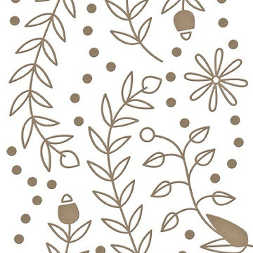 Spellbinders Glimmer Hot Foil Plate - Flower Border
