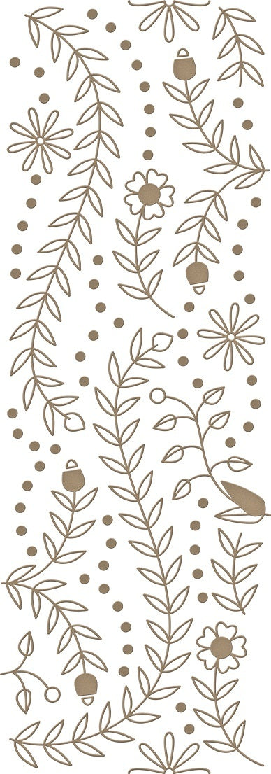 Spellbinders Glimmer Hot Foil Plate - Flower Border