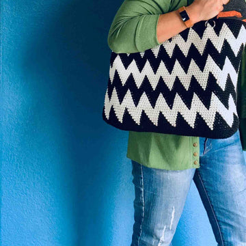 Denise ZigZag Crochet Tote Bag