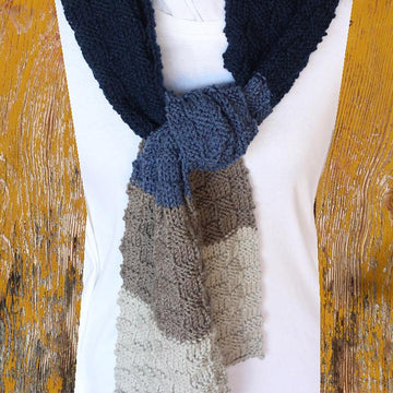 Color Block Scarf with Pockets
