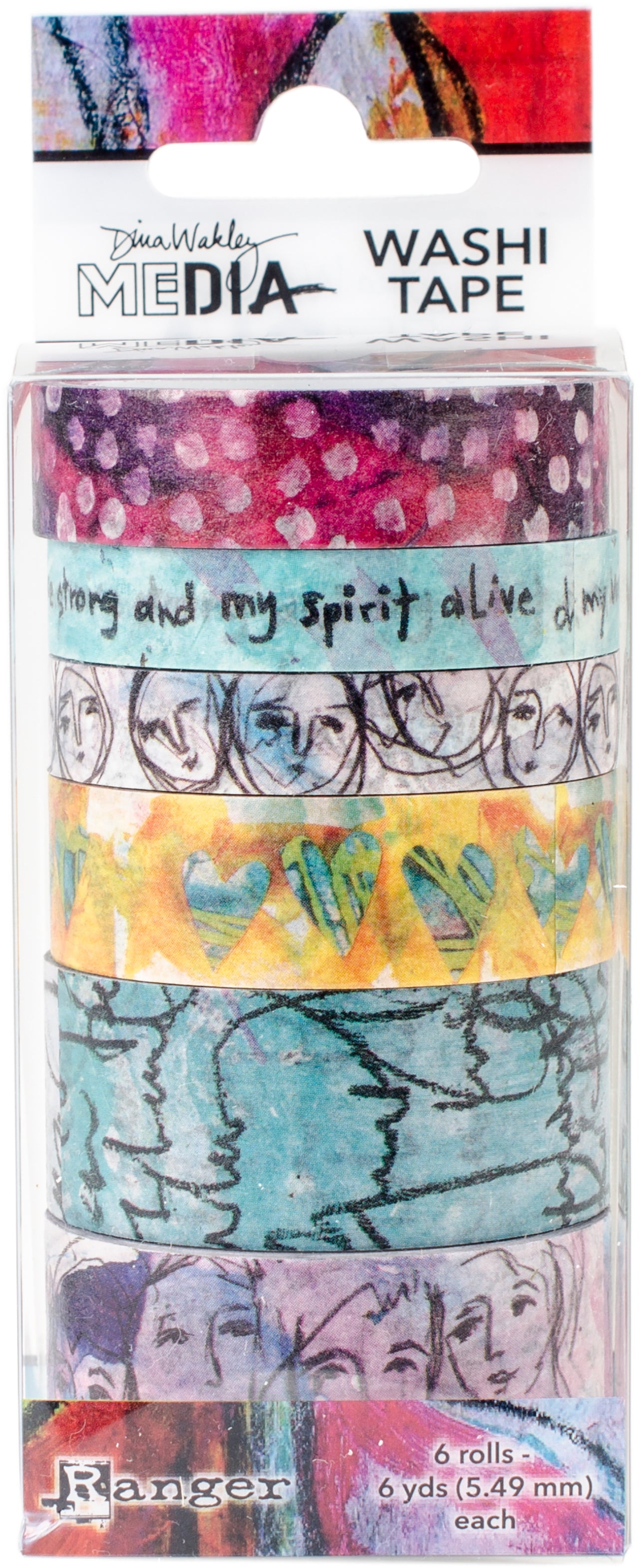 Ranger Dina Wakley Media Washi Tape - #1-6 Rolls
