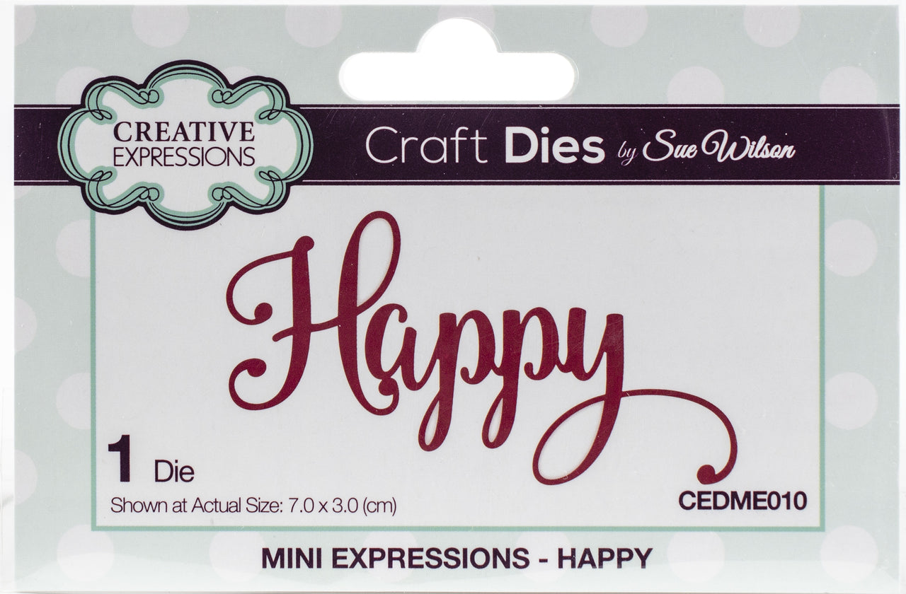 Creative Expressions Craft Dies By Sue Wilson - Happy