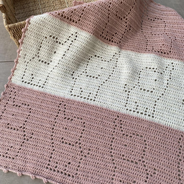 Elephant Filet Crochet Blanket
