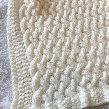 Wicker Basket-Weave Baby Blanket