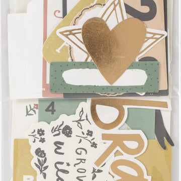 American Crafts Magical Forest Ephemera Die-Cuts 40/Pkg - Cardstock W/Copper Foil Accents
