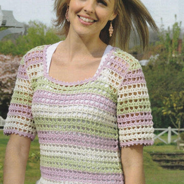 Crochet Stripes Top