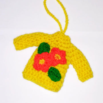 Yellow sweater ornament