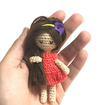 Crochet Doll Amigurumi . Tiny Mini Doll
