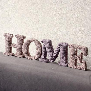 HOME 3D Letters Crochet Pattern, 3D Words