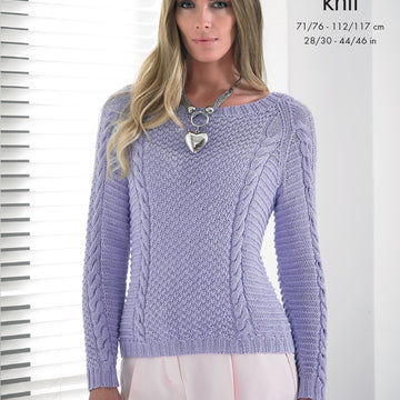 Cardigan and Sweater in King Cole Bamboo DK - 4173 - Downloadable PDF