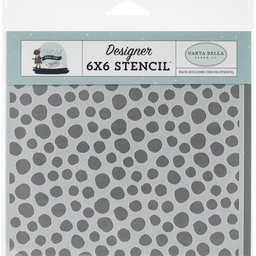 Echo Park Paper Carta Bella Stencil 6"X6" - Snowball Fight