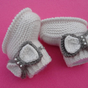 Knitting PATTERN Sweet Baby Booties Girl Baby Shoes