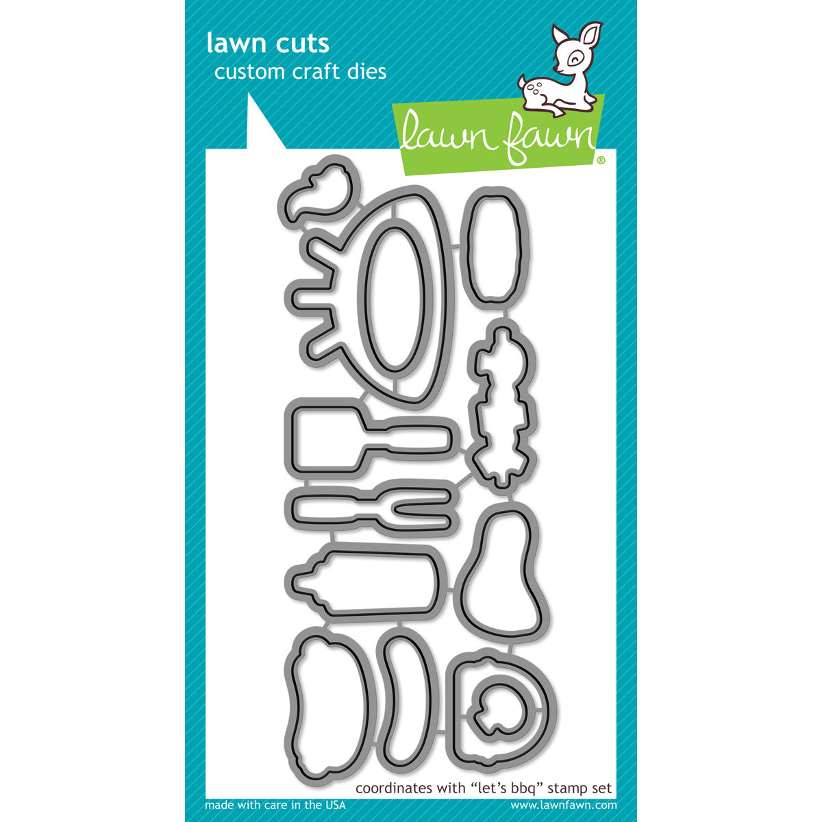 Lawn Fawn Lawn Cuts Custom Craft Die - Let's BBQ