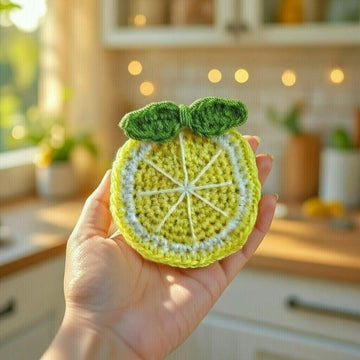 Crochet Lemon Hair Clip Pdf + Video Tutorials