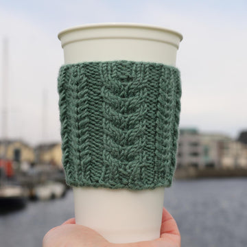 Claddagh Cables Cup Cozy