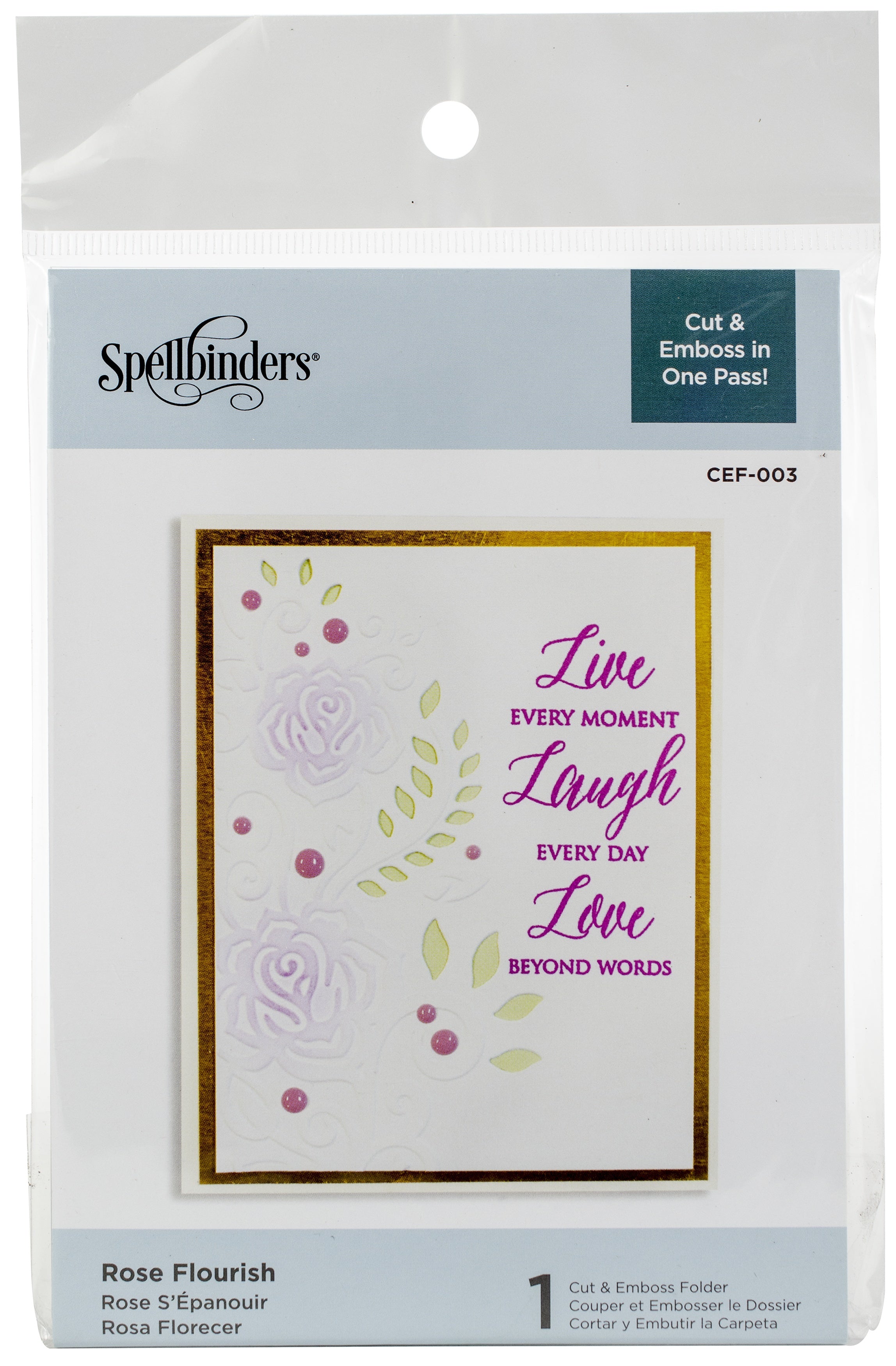 Spellbinders Cutting Embossing Folders - Rose Flourish