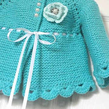 Pattern Baby Girl Jacket Newborn Girl Coat Knitting Cardigan Ava
