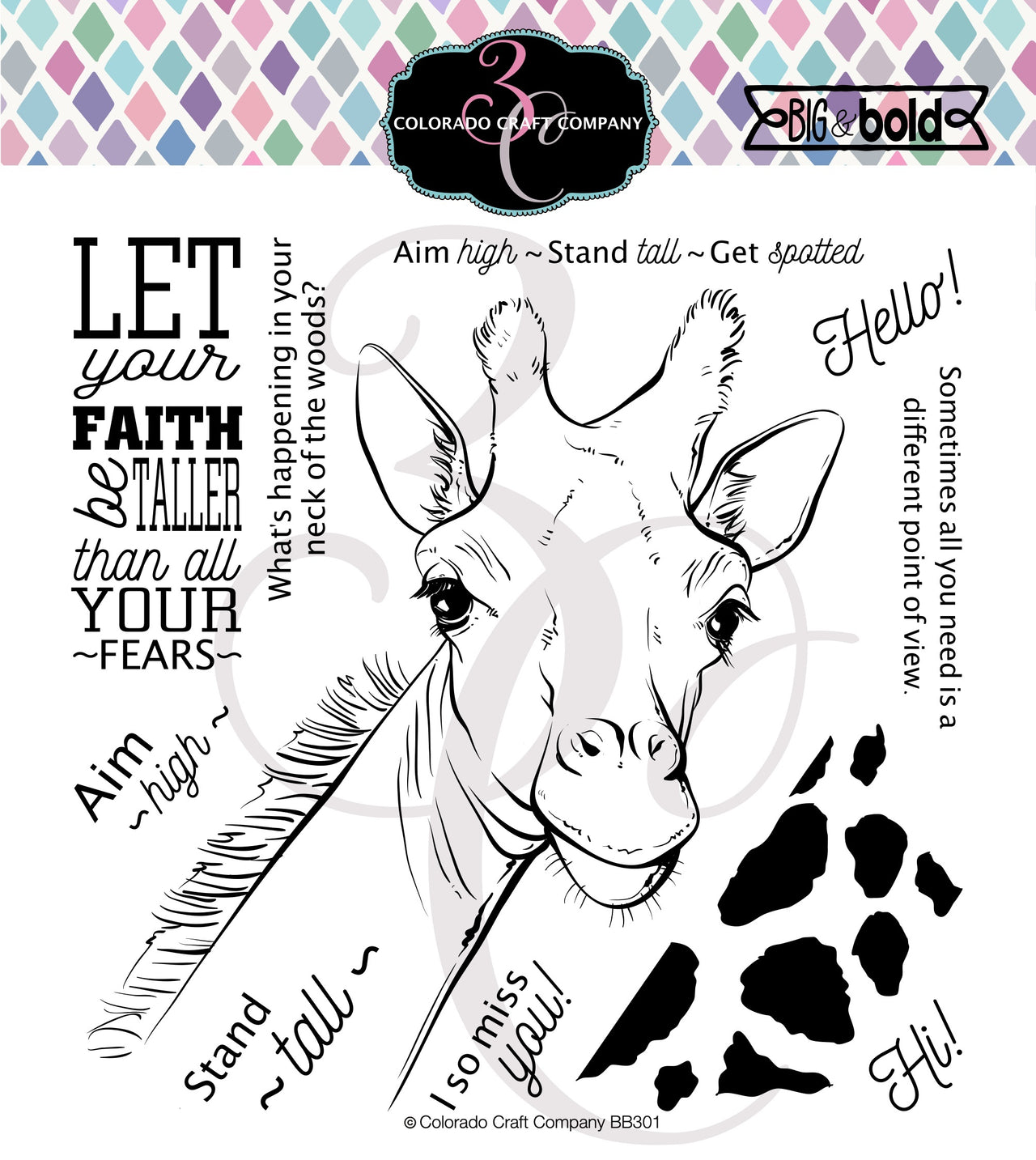 Colorado Craft Company Clear Stamps 6"X6" - Stand Tall-Big & Bold