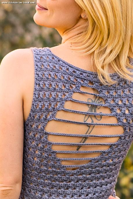 Crochet Pattern Summer Top CROSS#back | Open Back Crochet Top | Women's Tank Top PDF