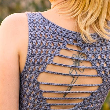 Crochet Pattern Summer Top CROSS#back | Open Back Crochet Top | Women's Tank Top PDF