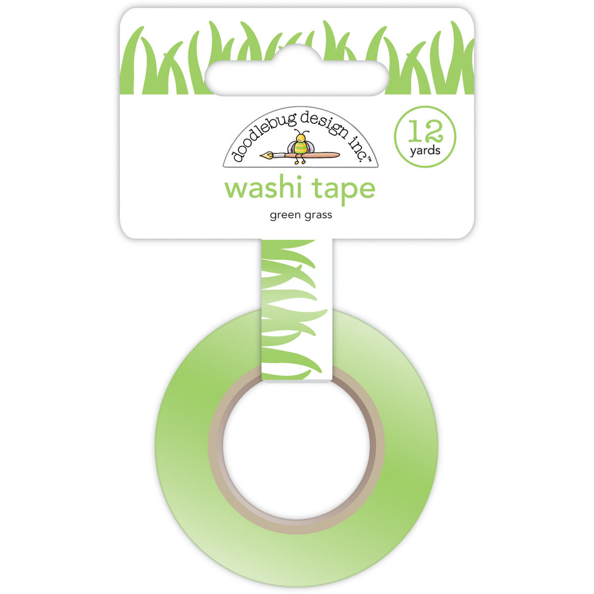 Doodlebug Washi Tape 8mmX12yd - Green Grass