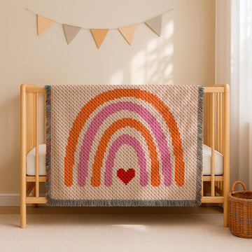 CROCHET PATTERN C2C Rainbow Baby Blanket Ivory Afghan Newborn Shower Graphgan Throw
