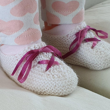 Laura - 3ply lace up baby shoes