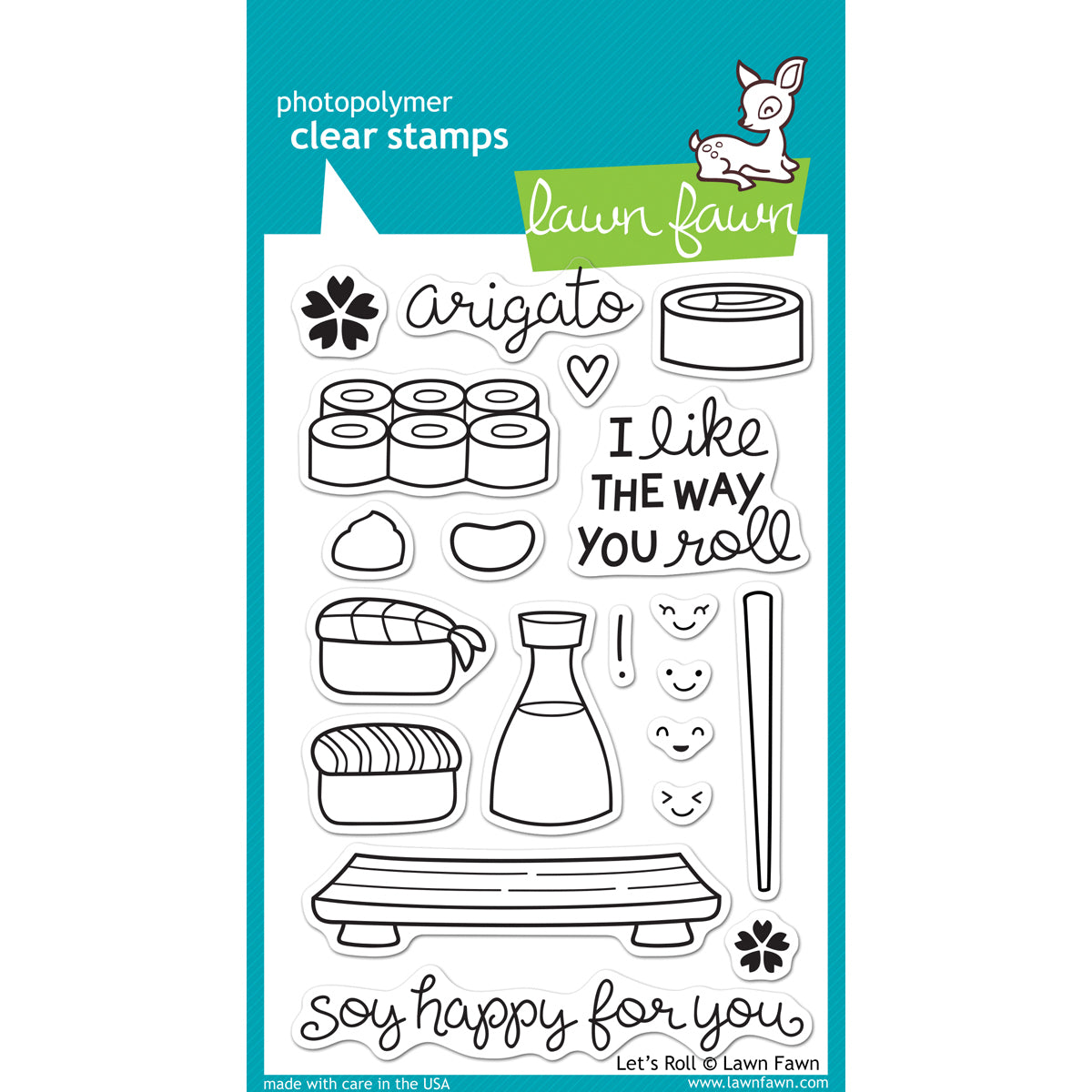 Lawn Fawn Clear Stamps 4"X6" - Let's Roll