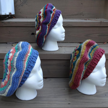 Mandala Style Slouchy Beret