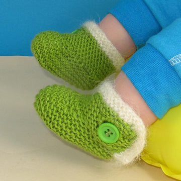Baby Short Fur Trim Booties