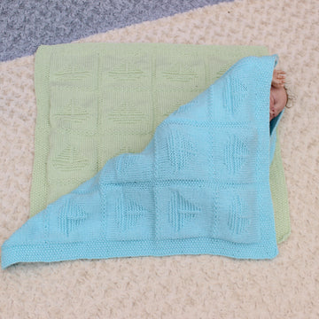 Baby Boat Blanket Knitting Pattern #616