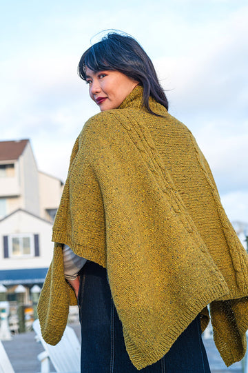Burwell Poncho in Berroco Millstone Tweed - Downloadable PDF