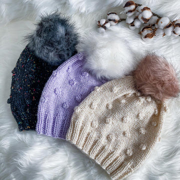 Popcorn Slouchy Beanie Hat