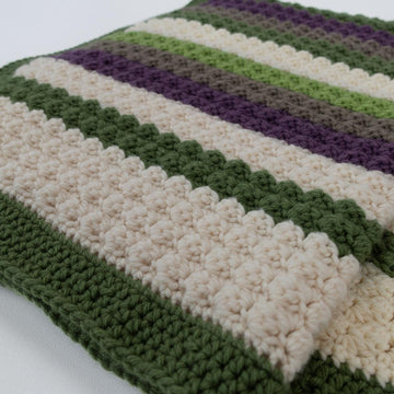 Lucky Clover Sedge Stitch Crochet Blanket