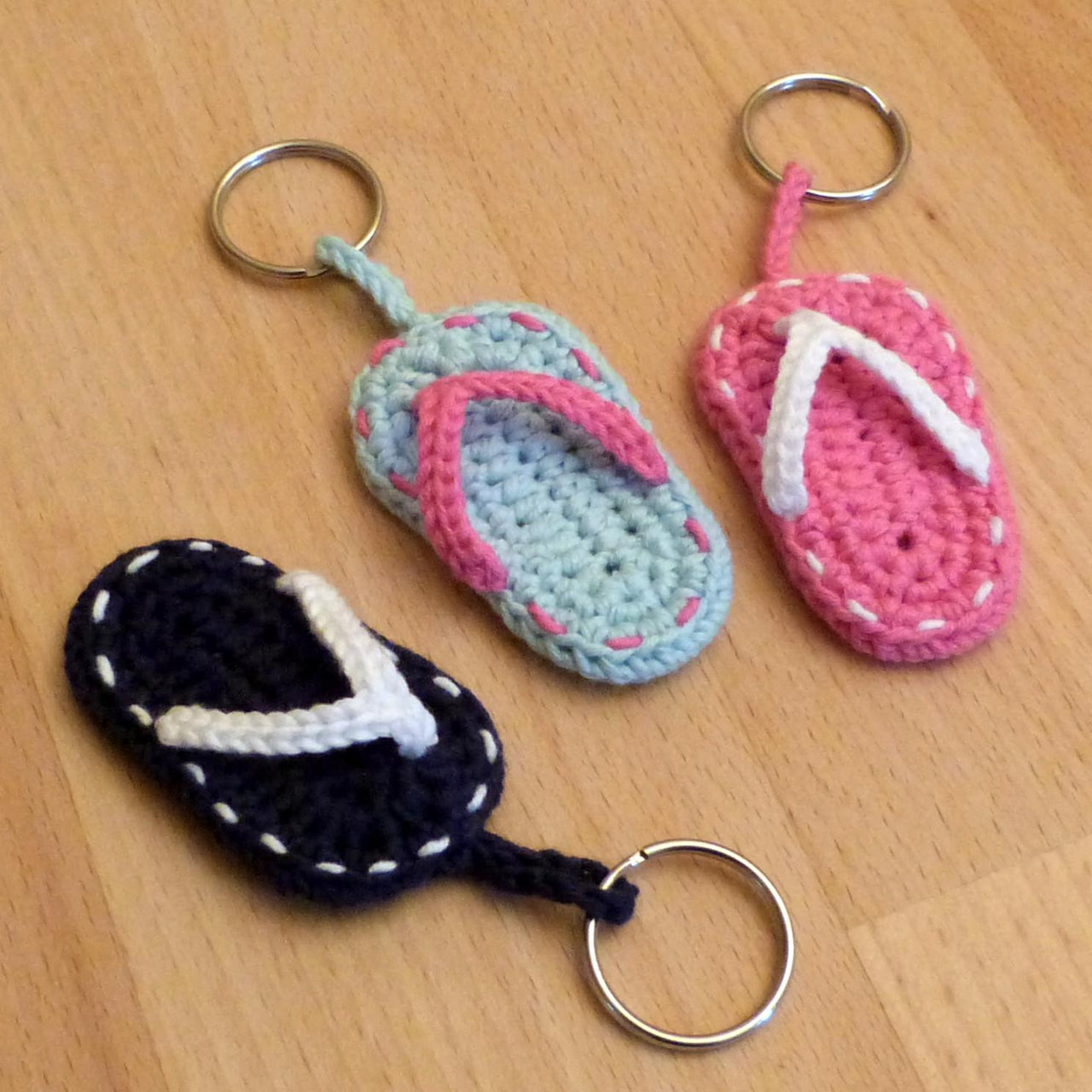 Keychain flip-flop