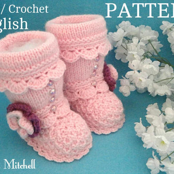 Knitting PATTERN Baby Booties Baby Girl Shoes Infant