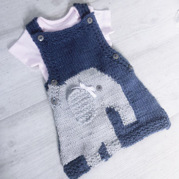 Elephant Pinafore for baby 0-3 yrs