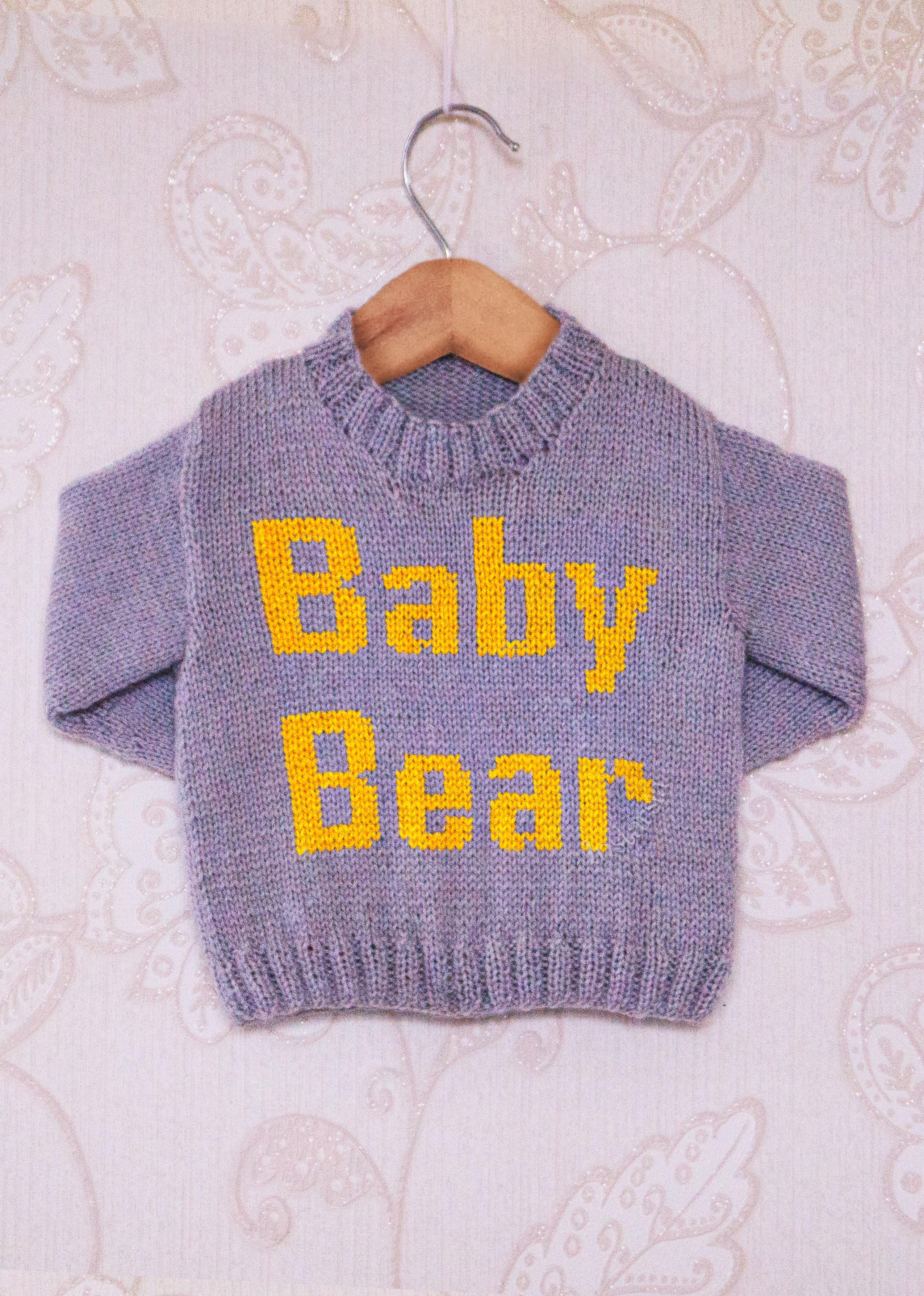 Intarsia - Baby Bear Chart- Childrens Sweater