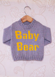 Intarsia - Baby Bear Chart- Childrens Sweater