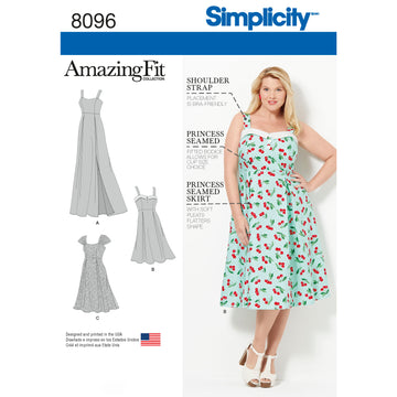 Simplicity Amazing Fit Plus Size Dresses 8096 - Sewing Pattern