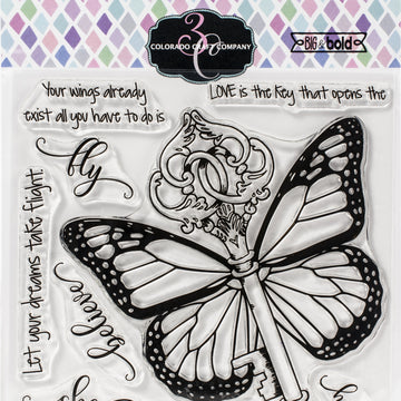 Colorado Craft Company Clear Stamps 6"X6" - Her Own Wings-Big & Bold
