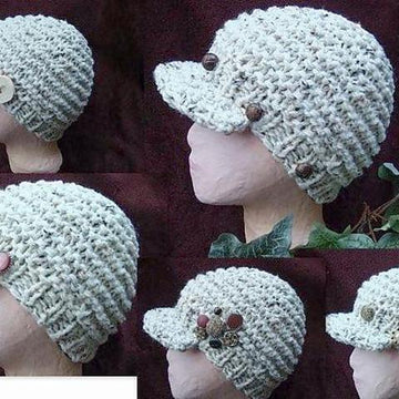 Knit Flat Adult Newsboy Hat | Knitting Pattern 82