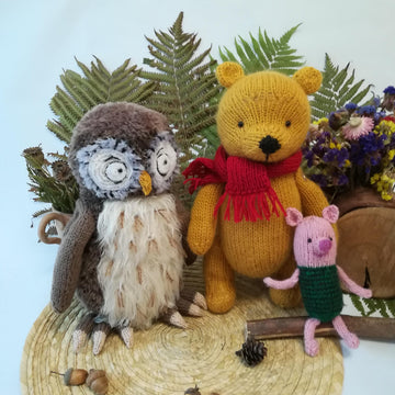 Knitting patterns Winnie the Pooh Piglet Owl Kanga from the book about Pooh