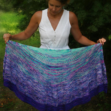 Brioche Shell Shawl