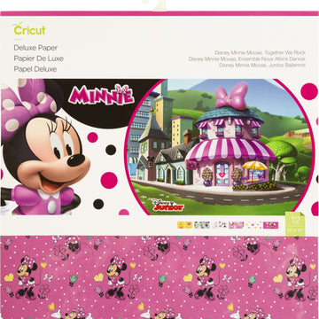 Cricut 12"X12" Deluxe Paper 12/Pkg - Disney Minnie Mouse, Together We Rock