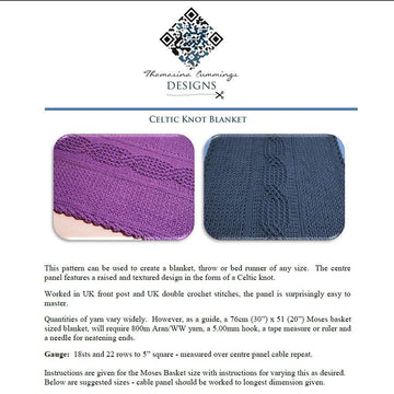 Blanket with Celtic Cable Design