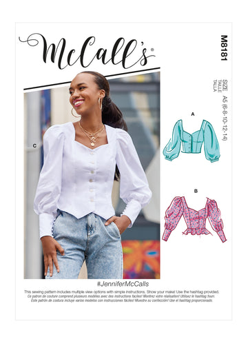 McCall's Misses' Tops M8181 - Sewing Pattern