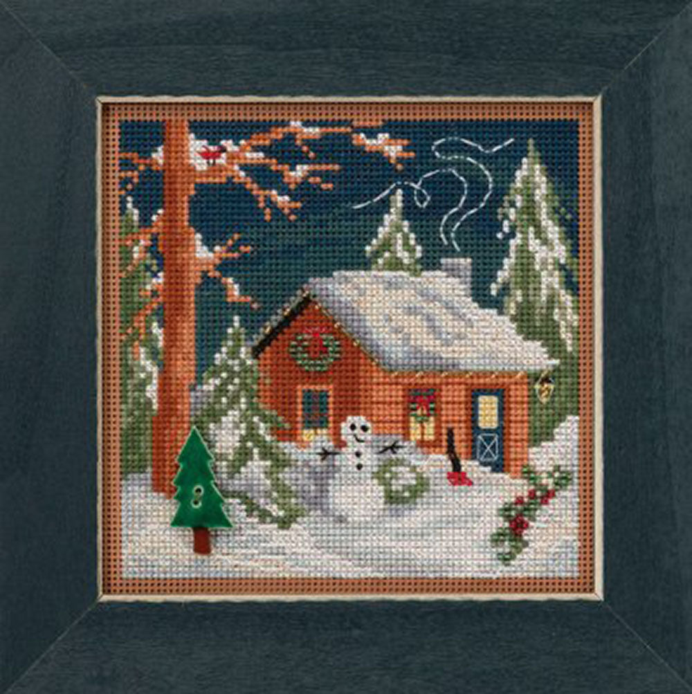 Mill Hill Christmas Cabin Cross Stitch Kit - 13.33cm x 13.33cm
